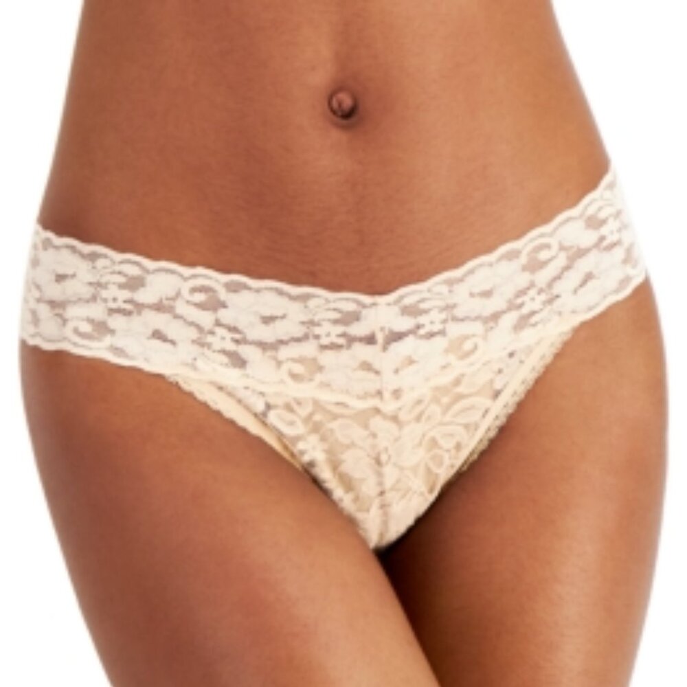 4/$12 💥 NEW (XXL) International Concepts Almond Lattie Lace Thong Panty (4993)